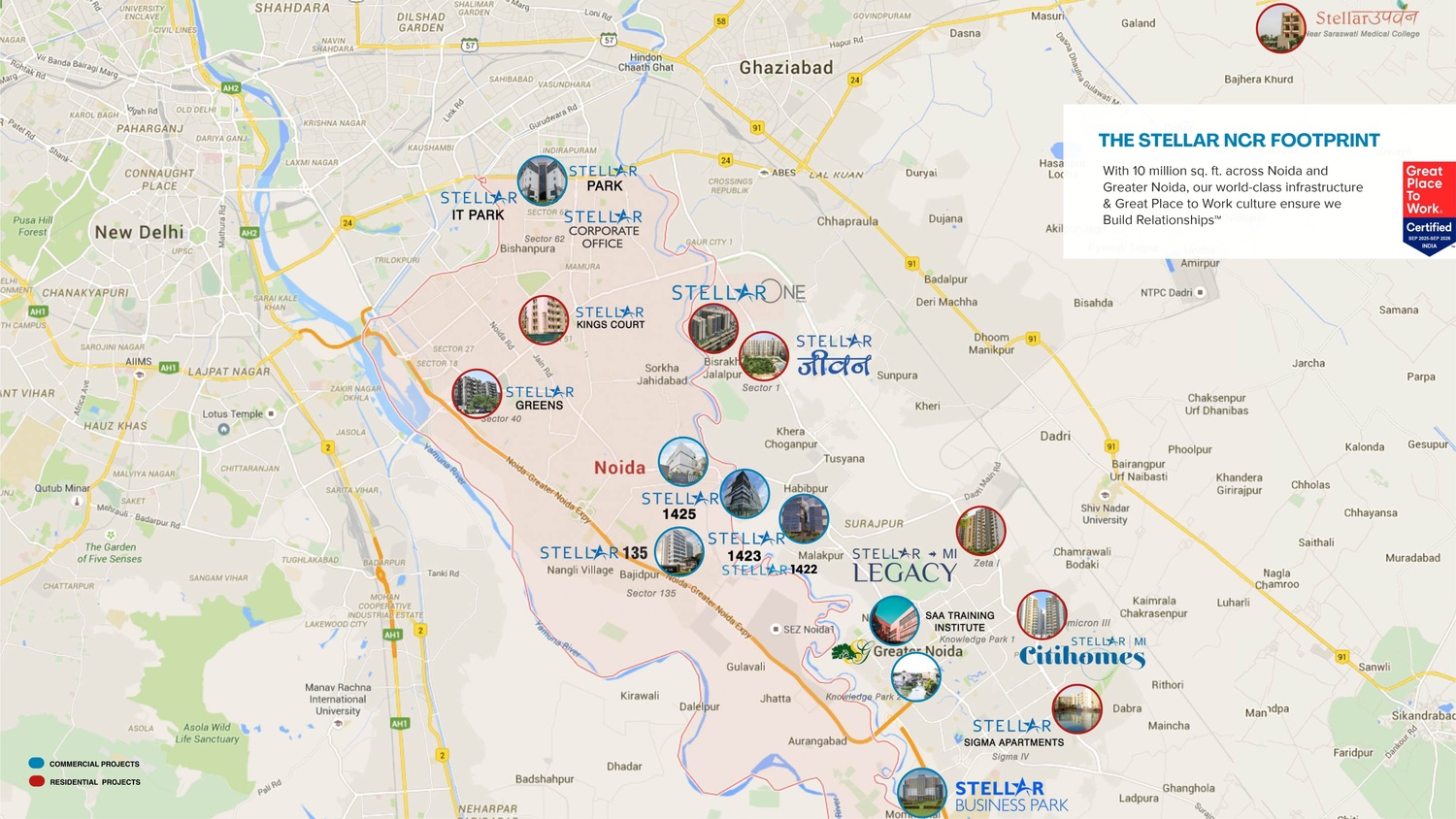 Stellar NCR Footprint Map